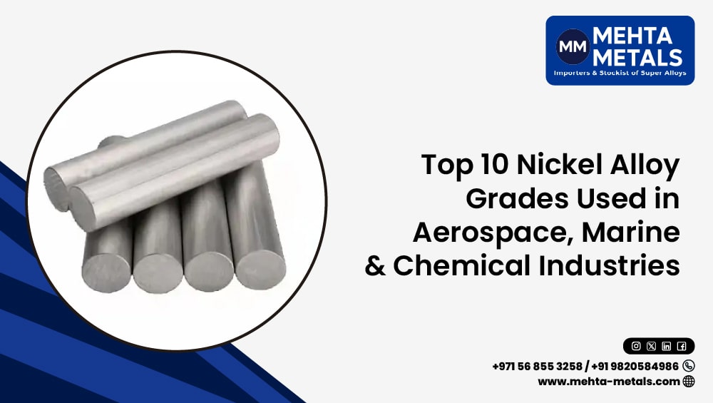Top 10 Nickel Alloy Grades Used in Aerospace, Marine & Chemical Industries